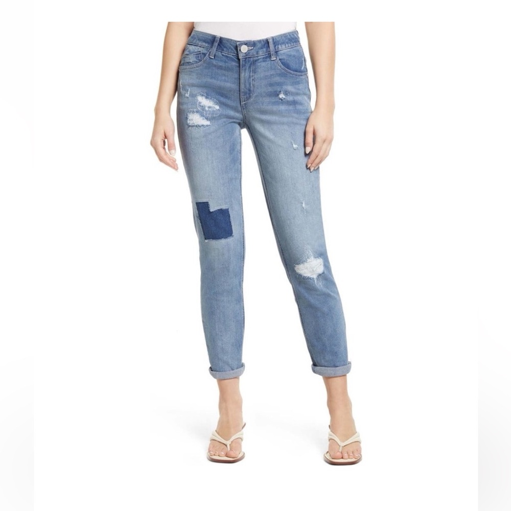 Light Blue Distressed Women's Boyfriend Jeans